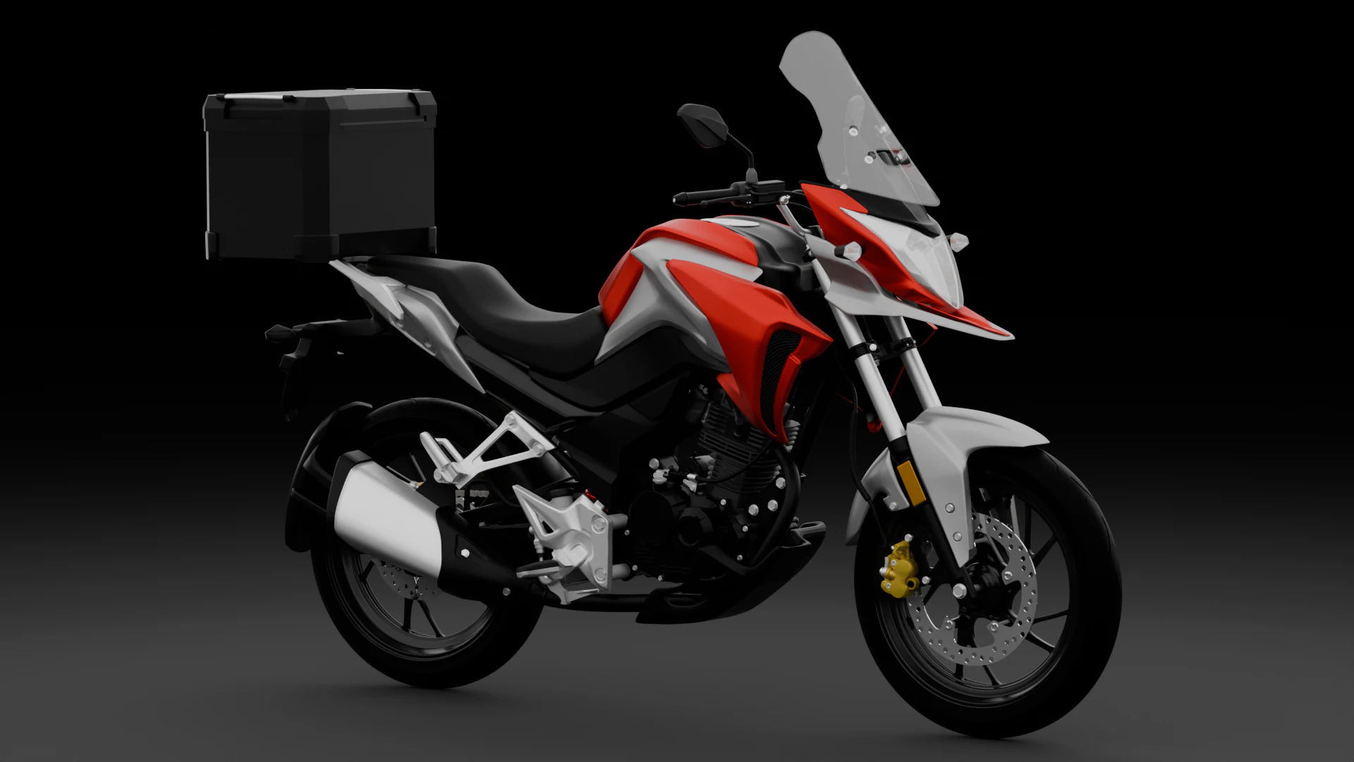 Wuyang Honda CB190X Tour 3D Model .c4d .max .obj .3ds .fbx .stl .blend