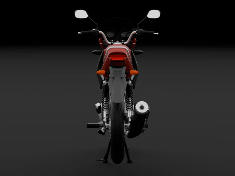 2014 - Animaci&oacute;n del motor aparejado Yamaha YBR 125 Modelo 3D