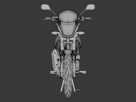2014 - Animaci&oacute;n del motor aparejado Yamaha YBR 125 Modelo 3D