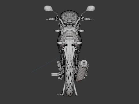 2014 - Animaci&oacute;n del motor aparejado Yamaha YBR 125 Modelo 3D