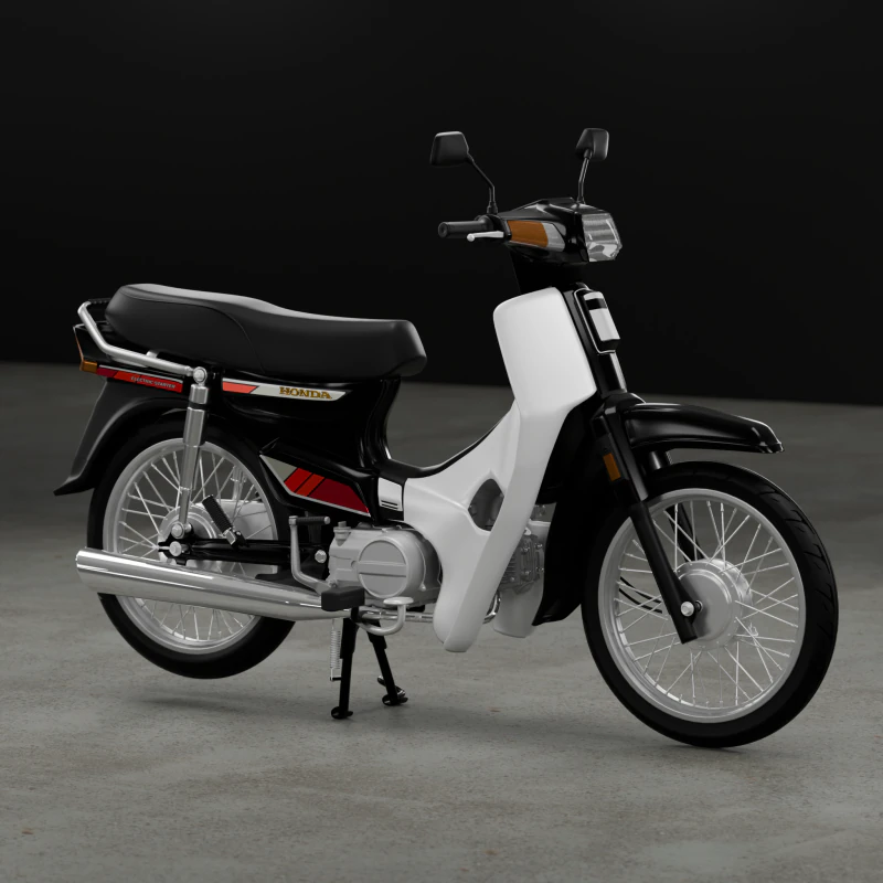 1988 - Honda Astrea Prima or Dream EX5 3D Model .c4d .max .obj .3ds .fbx .stl .blend 