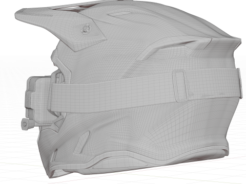 Airoh Twist 3 Shard Helmet With Armega Goggles 3D Модель