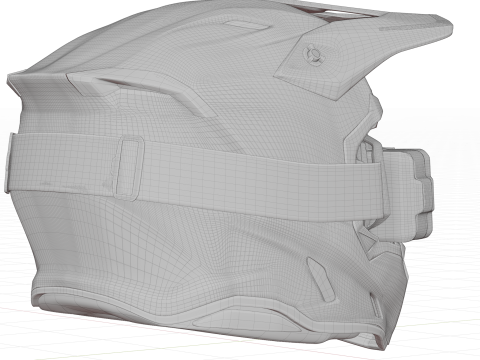 Airoh Twist 3 Shard Helmet With Armega Goggles 3D Модель