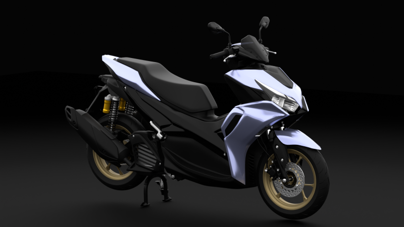 2020 - Yamaha All New Aerox 155 Connected 3Dモデル .c4d .max .obj .3ds .fbx .stl .blend 