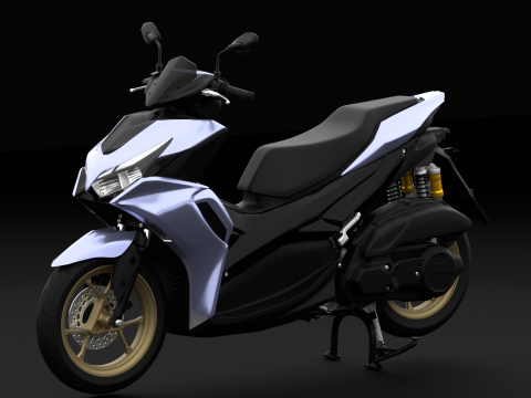 2020 - Yamaha All New Aerox 155 Connected 3Dモデル