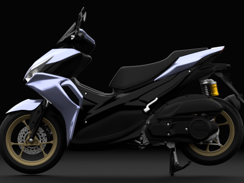 2020 - Yamaha All New Aerox 155 Connected 3Dモデル
