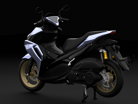 2020 - Yamaha All New Aerox 155 Connected 3Dモデル