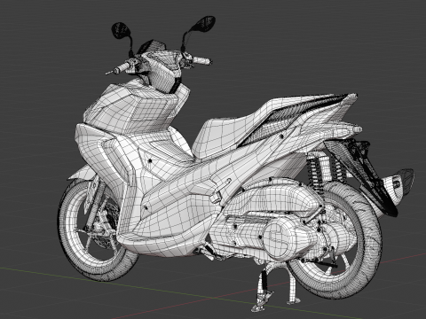 2020 - Yamaha All New Aerox 155 Connected 3Dモデル