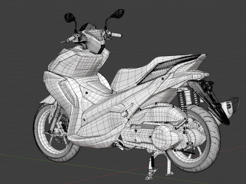 2020 - Yamaha All New Aerox 155 Connected 3D Model