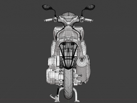 2020 - Yamaha All New Aerox 155 Connected 3Dモデル