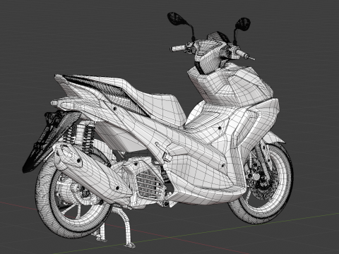 2020 - Yamaha All New Aerox 155 Connected 3Dモデル
