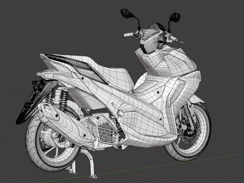 2020 - Yamaha All New Aerox 155 Connected 3D Model