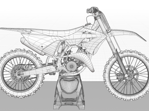 2024 야마하 YZ 125 2행정 3D 모델
