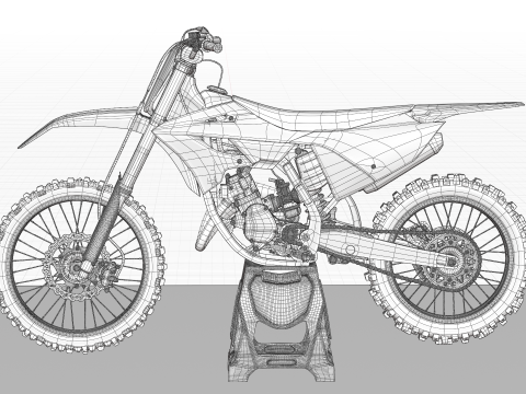 2024 야마하 YZ 125 2행정 3D 모델