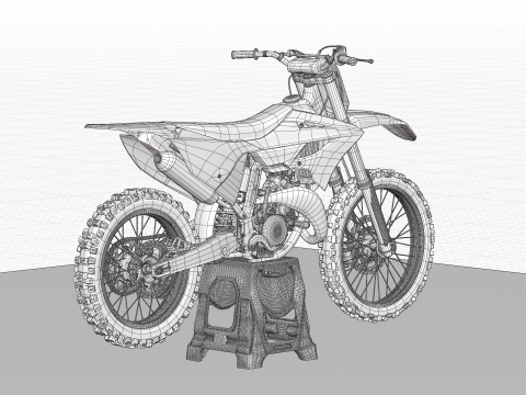 2024 야마하 YZ 125 2행정 3D 모델