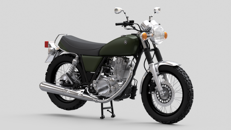 2010 - Yamaha SR 400 EFI 3D Model .c4d .max .obj .3ds .fbx .stl .blend 