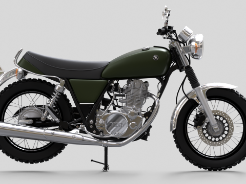 2010 - Yamaha SR 400 EFI 3D Model