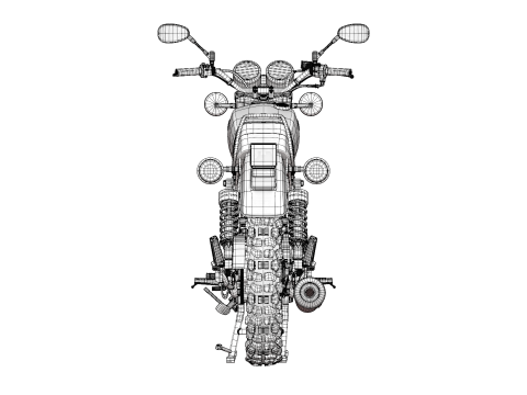 2010 - Yamaha SR 400 EFI 3D Model