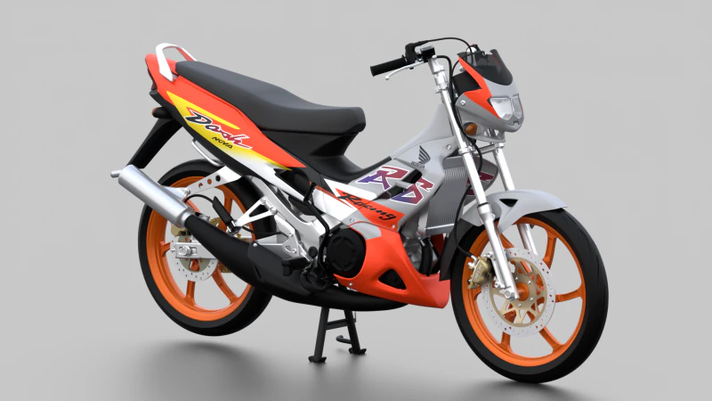 1998 – Honda Nova Dash 125RS Modelo 3D .c4d .max .obj .3ds .fbx .stl .blend