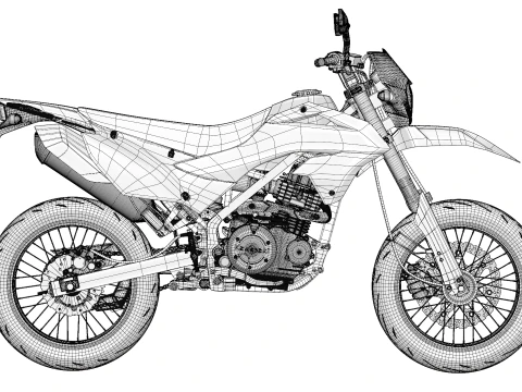 2023 - Kawasaki KLX 150 SM 3D Model