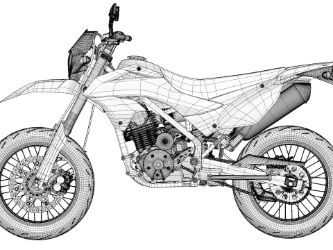 2023 - Kawasaki KLX 150 SM 3D Model