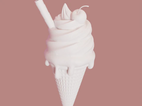Mint Ice Cream model 3D Model