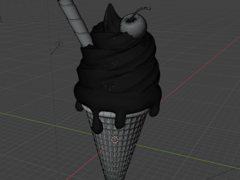 Mint Ice Cream model 3D मॉडल