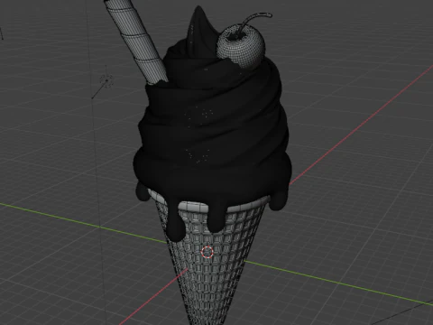 Mint Ice Cream model 3D Model
