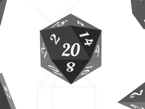 Dice Masters 7 Piece Set Presupported STL Files for 3D Printing Lobster Font 3D Print Model
