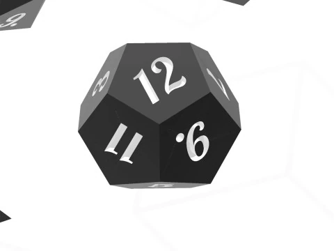 Dice Masters 7 Piece Set Presupported STL Files for 3D Printing Lobster Font 3D Print Model