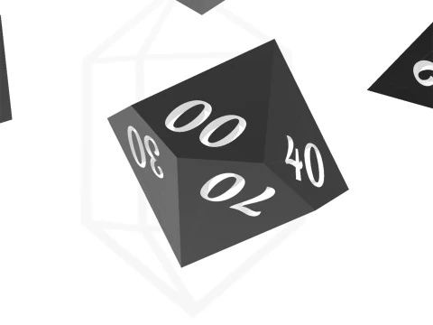 Dice Masters 7 Piece Set Presupported STL Files for 3D Printing Lobster Font 3D Print Model