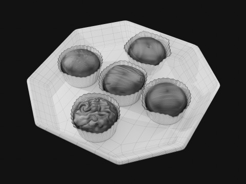 Cup Cake Dish 3D 프린트 모델