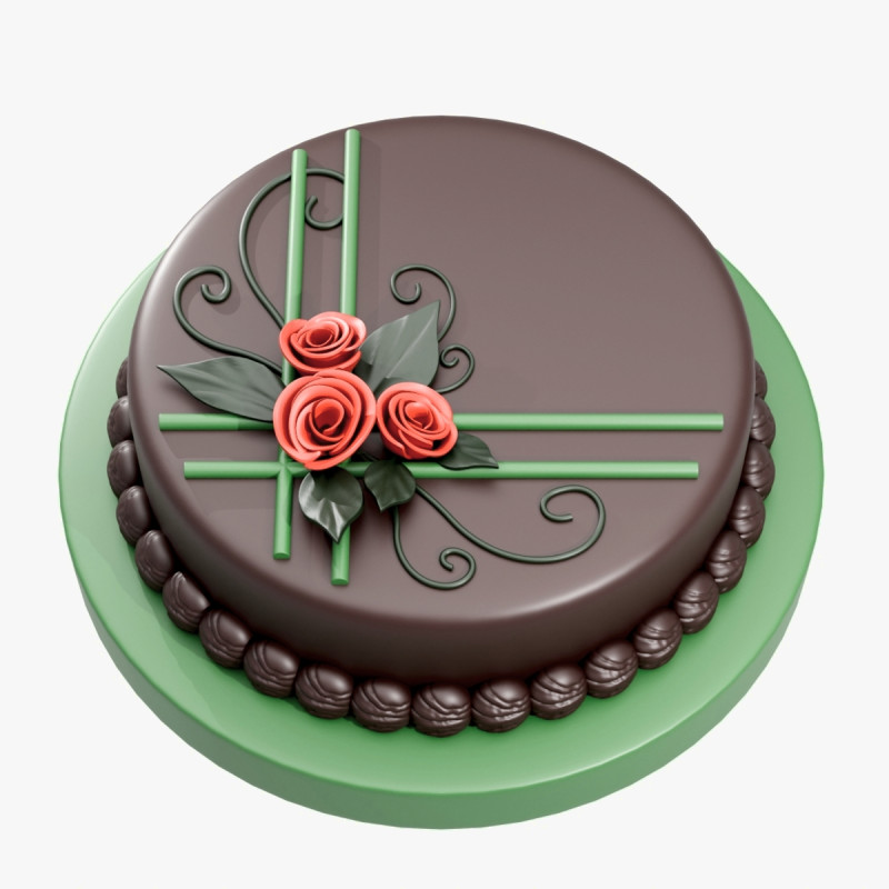 Chocolate Cake Modèles 3D en vedette .c4d .max .obj .3ds .fbx .stl .blend