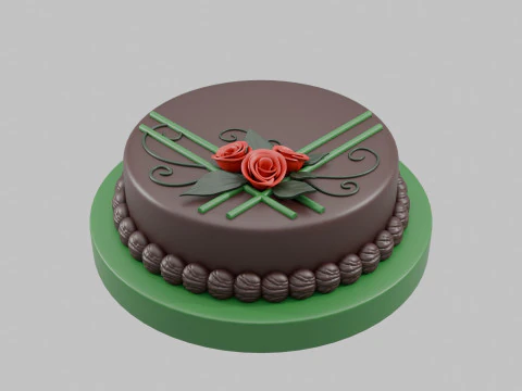 Chocolate Cake 3D Print Model