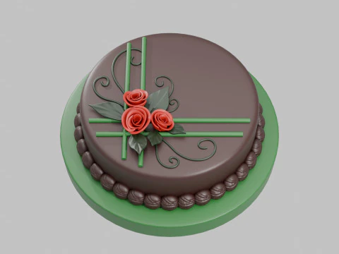 Chocolate Cake 3D Print Model