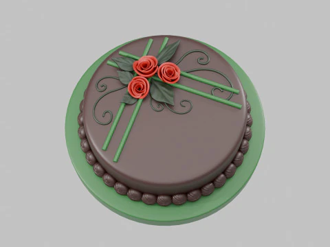 Chocolate Cake 3D Print Model