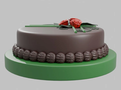 Chocolate Cake 3D Print Model