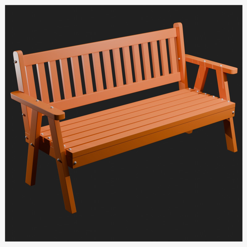 Bench B2 Modello 3D .c4d .max .obj .3ds .fbx .stl .blend