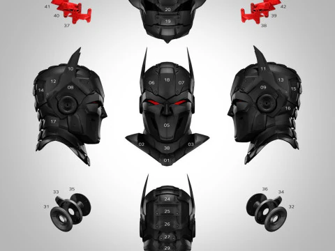 M&aacute;scara Zortrax de Batman del Futuro Modelo de impresión 3D