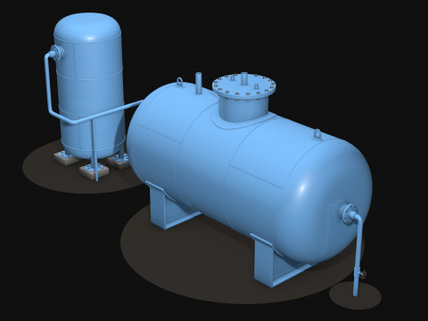 Oil and gas tank Modelo 3D