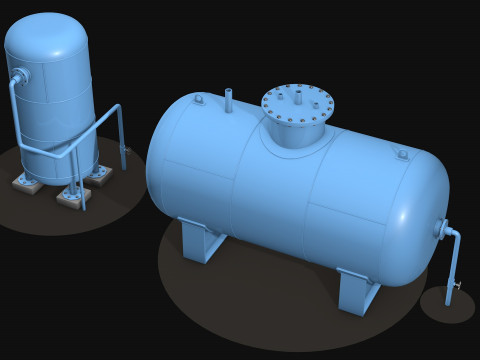 Oil and gas tank Modelo 3D