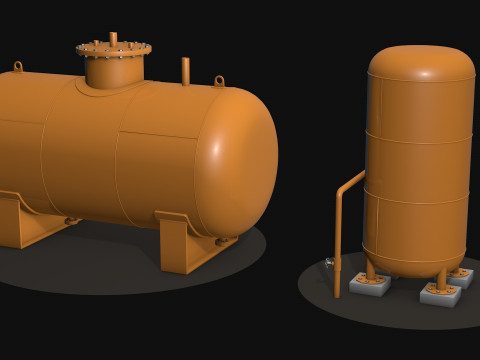 Oil and gas tank Modelo 3D