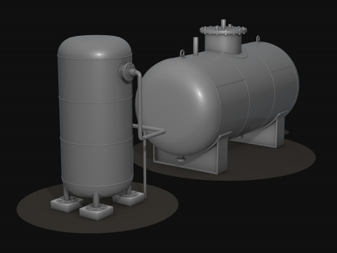 Oil and gas tank Modelo 3D