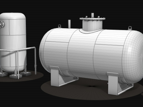 Oil and gas tank Modelo 3D