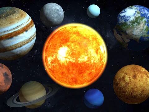 Planetas sistema solar Modelo 3D
