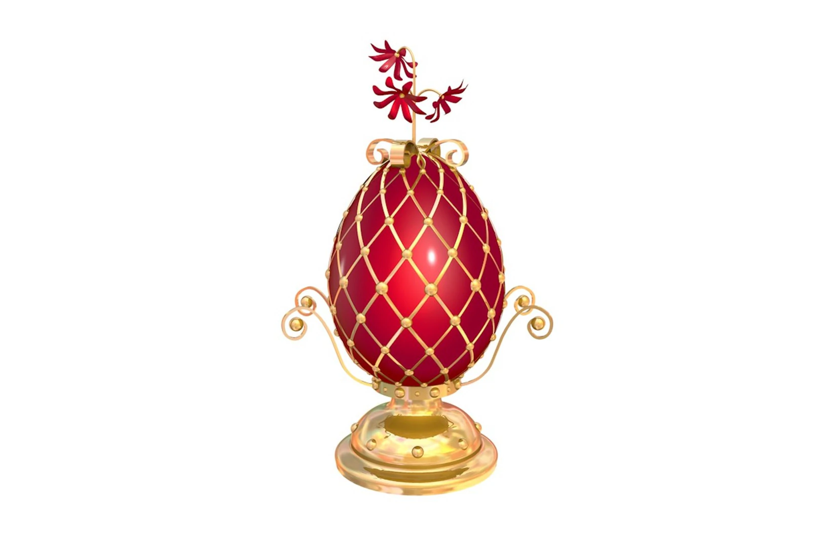 Egg FABERGE 3D Model .c4d .max .obj .3ds .fbx .stl .blend 