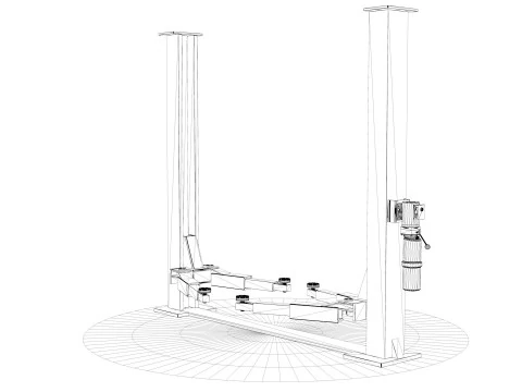 Car Lift garage 3D Model