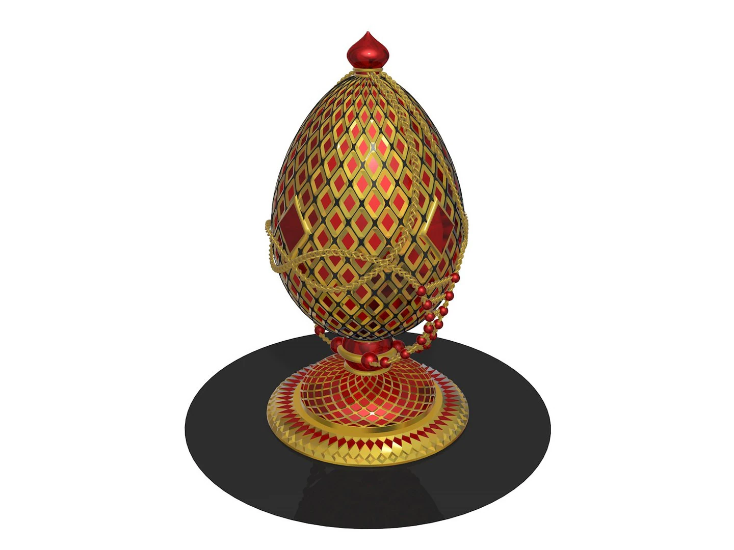 Egg FABERGE R2 3D Model .c4d .max .obj .3ds .fbx .stl .blend 