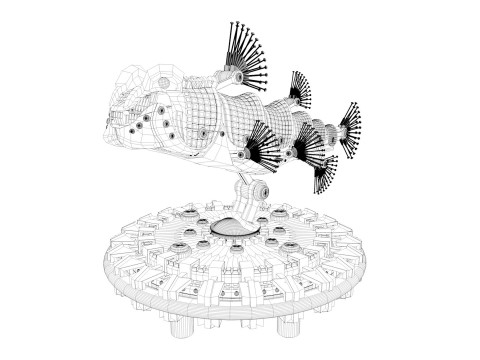 Robofish copper fish 3D 모델