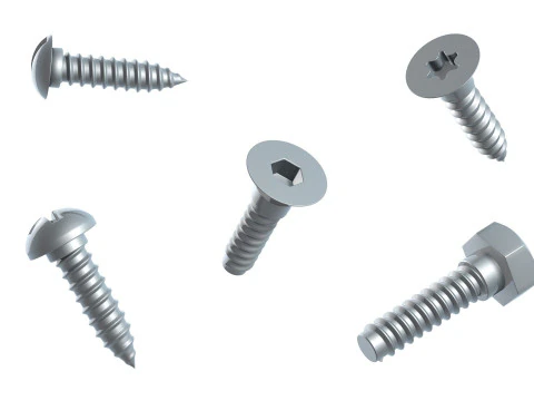 Screws set four 3D Model